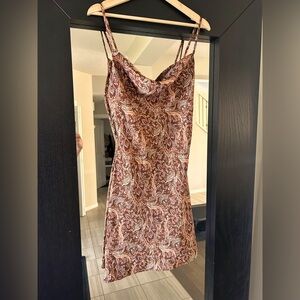 Hollister satin paisley dress size medium